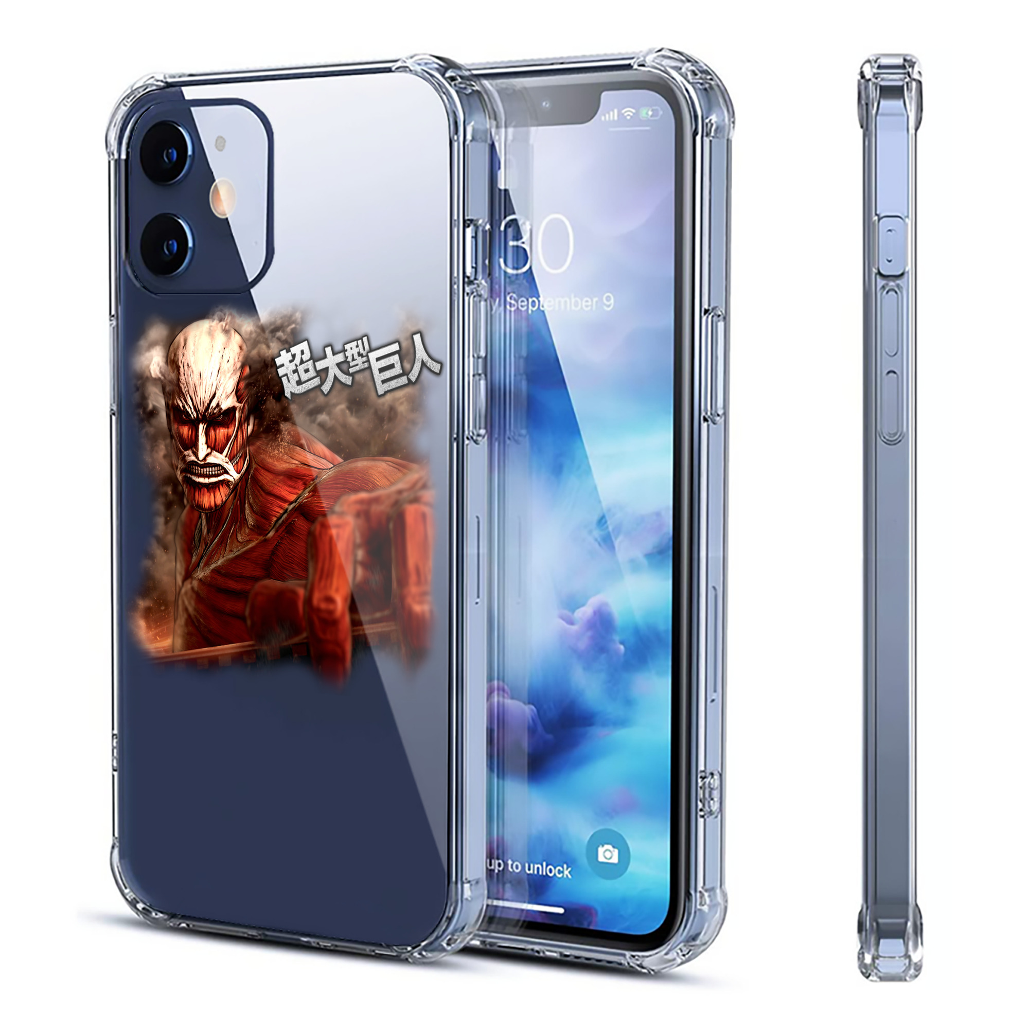 （画像用） 進撃の巨人 Attack on Titan 【iPhone 12シリーズ対応】透明スマホケース（クリアソフトケース）
